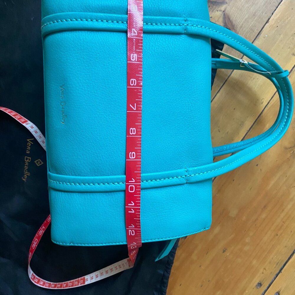 Vera Bradley Mallory Turquoise Leather Handbag - Brand New - Picture 13 of 15